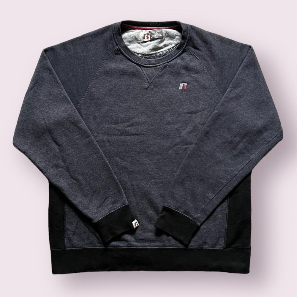 Vintage Russell Athletic Fleece Lined Crewneck Pullover Sweatshirt - Grey